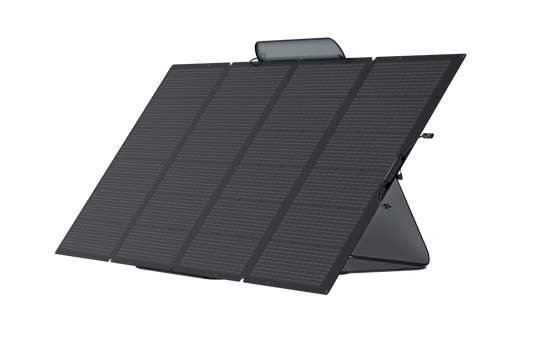 Foldable solar panel on a white background