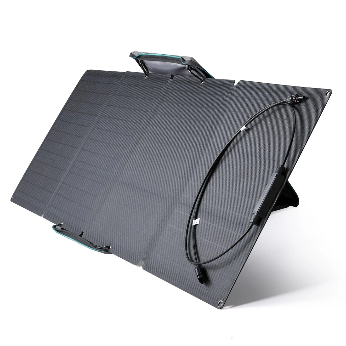 Foldable solar panel on a white background