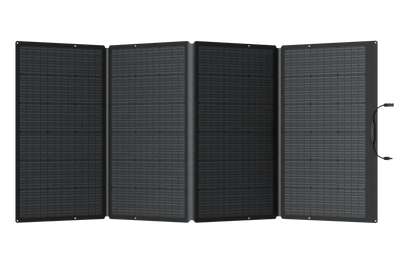 Foldable solar panel on a white background
