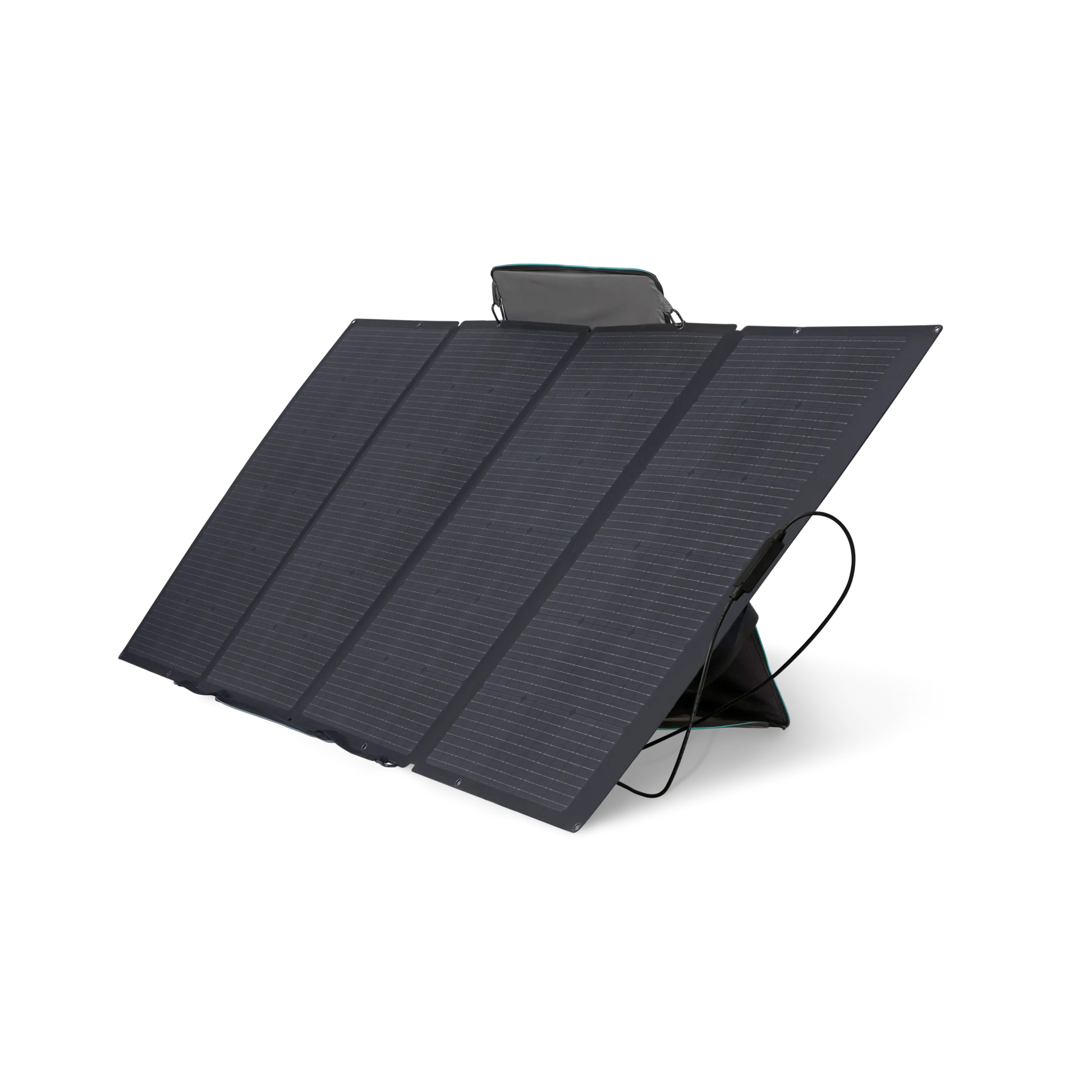 Foldable solar panel on a white background