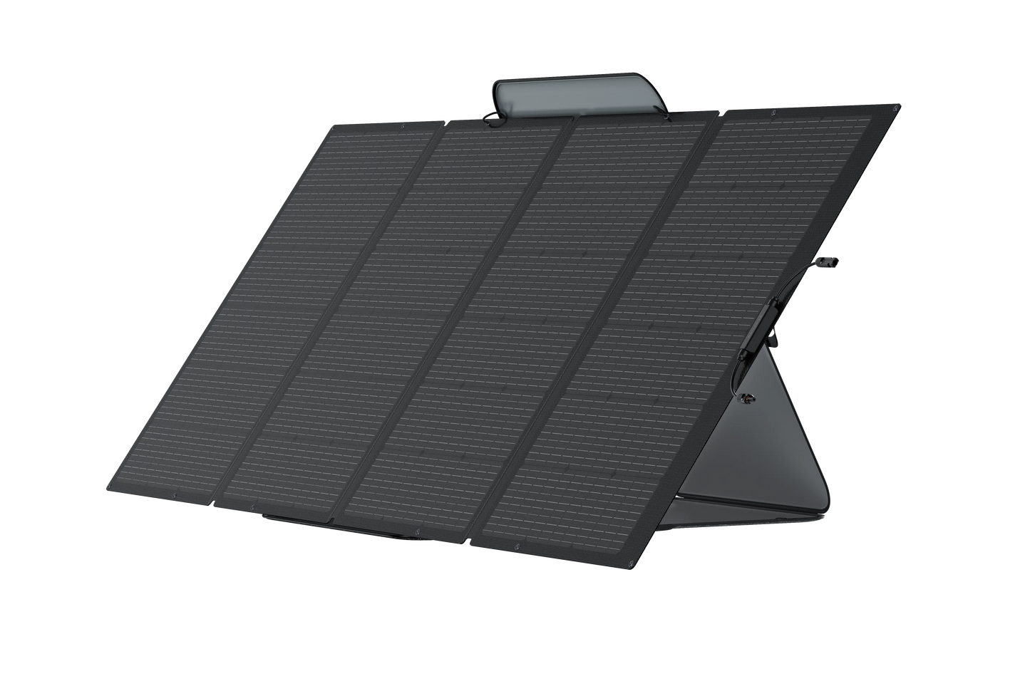 Foldable solar panel on a white background