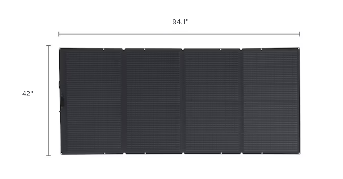 400W foldable solar panel dimensions