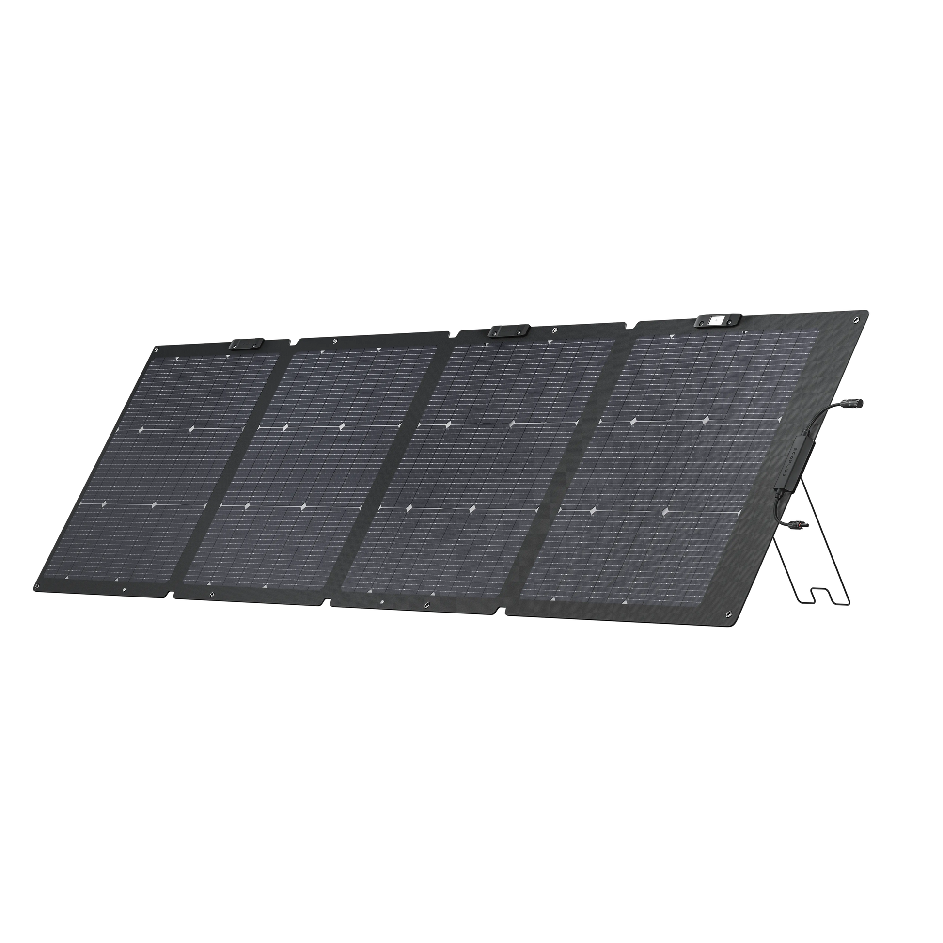 Foldable solar panel on a white background
