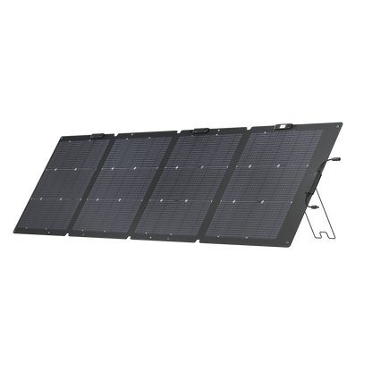 Foldable solar panel on a white background