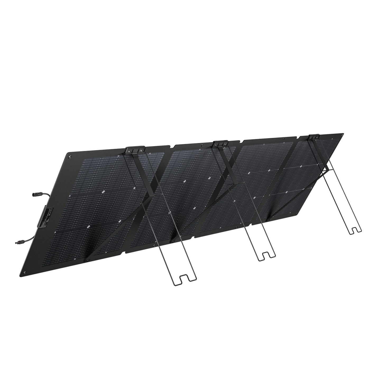 Foldable solar panel with kickstand on a white background