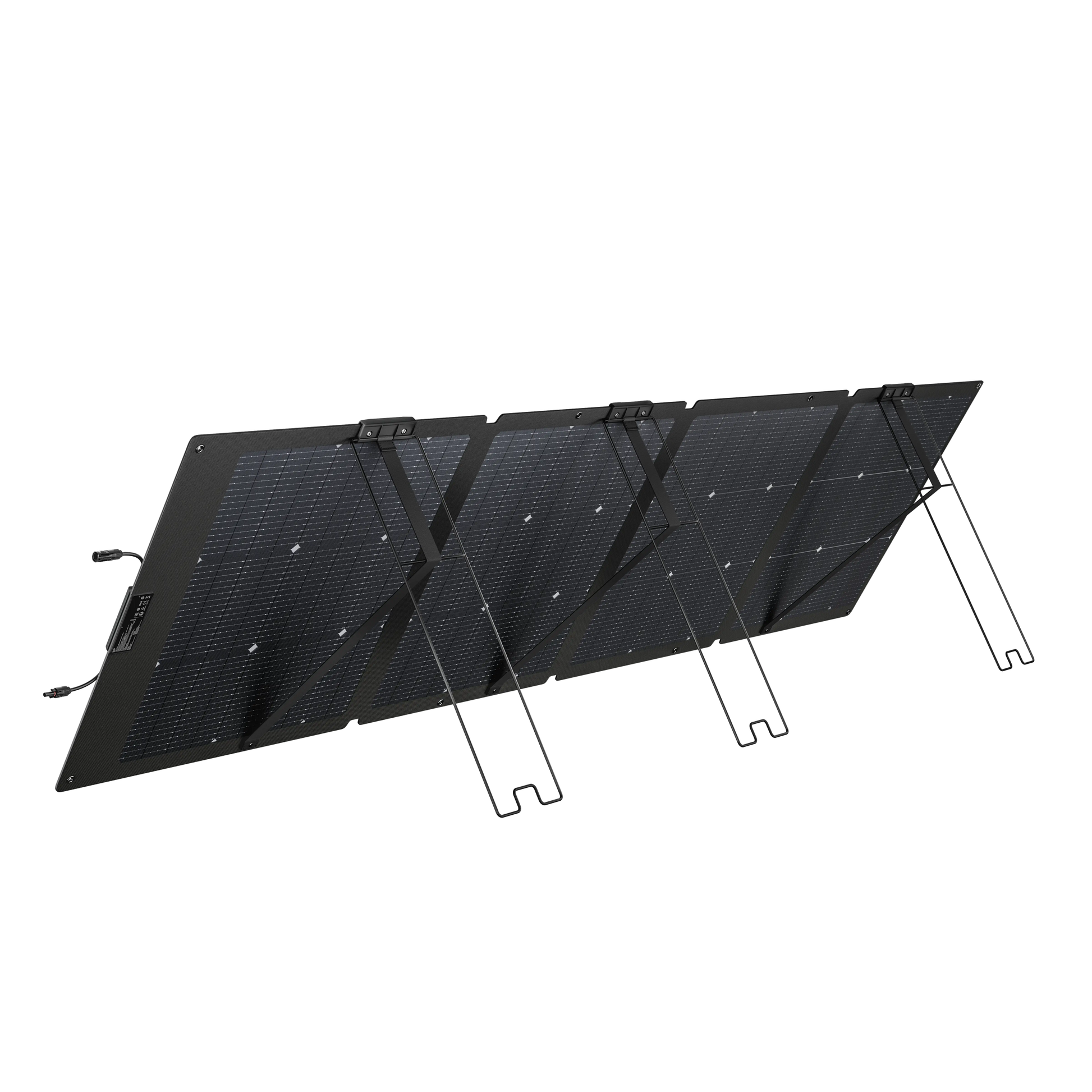 Foldable solar panel with kickstand on a white background
